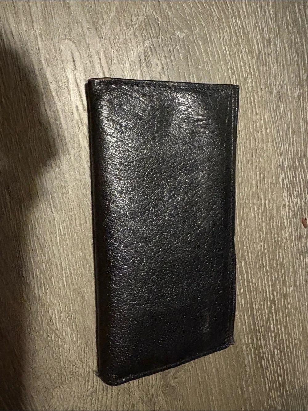 MEC Black Leather Bifold Wallet with Gold Foil Logo